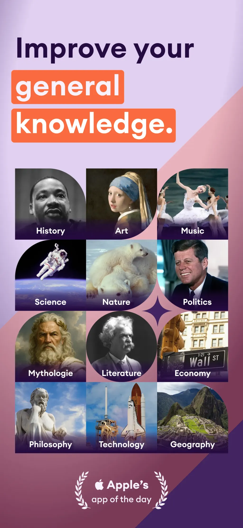 Yuno - General knowledge App Store screenshot 1